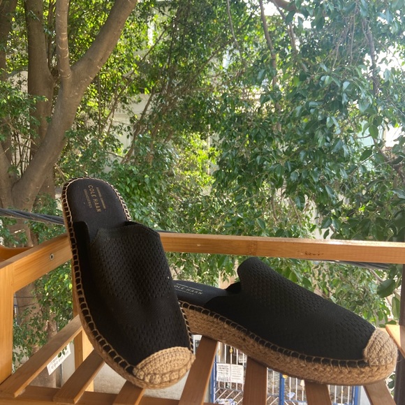 Cole Haan Womens Cloudfeel Black Kint Espadrilles Shoes Mules Slides - Picture 3 of 11